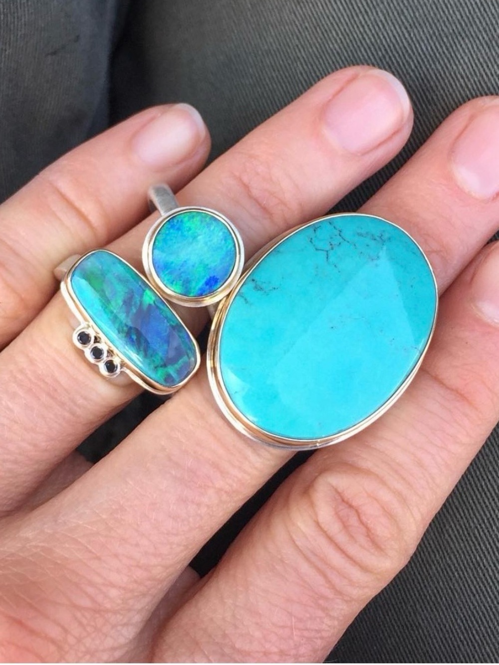 Jamie Joseph Large Oval Turquoise Ring